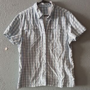 L.L. Bean Blue and White Plaid Casual Shirt